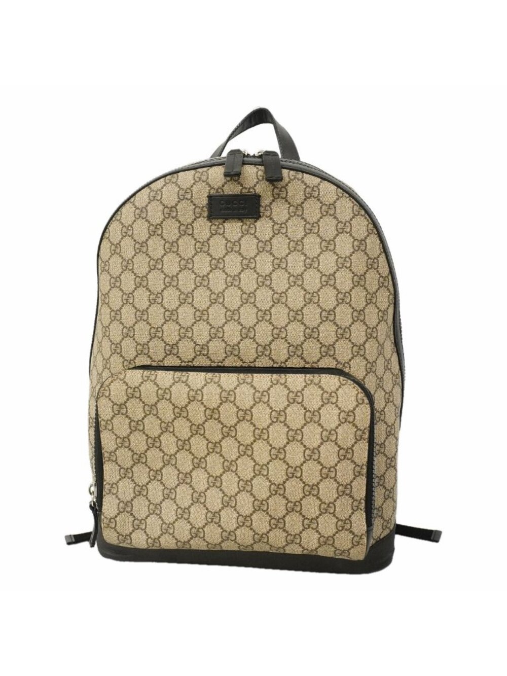 Gucci Backpack GG Supreme Brown Black Silver